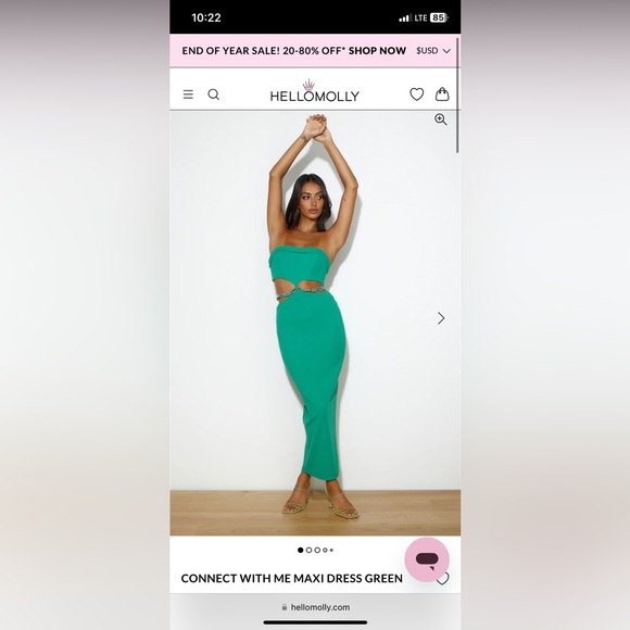 Never worn beautiful green unique hello molly dress - Picture 1 of 5